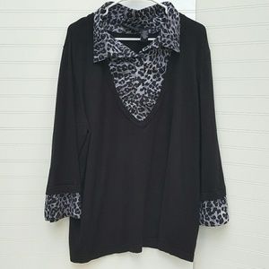 Maggie Barnes 2X 22/24w blouse/sweater combo